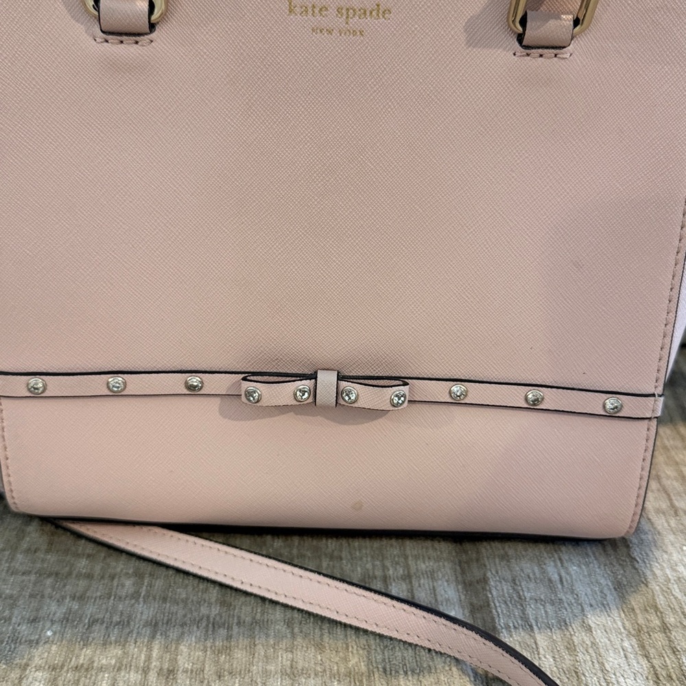 Kate Spade Blush Laurel Way Jewelef small Hardlee satchel in blush pink  9 by 9 - Picture 3 of 13